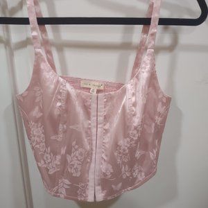 LA Hearts Pink Corset Top